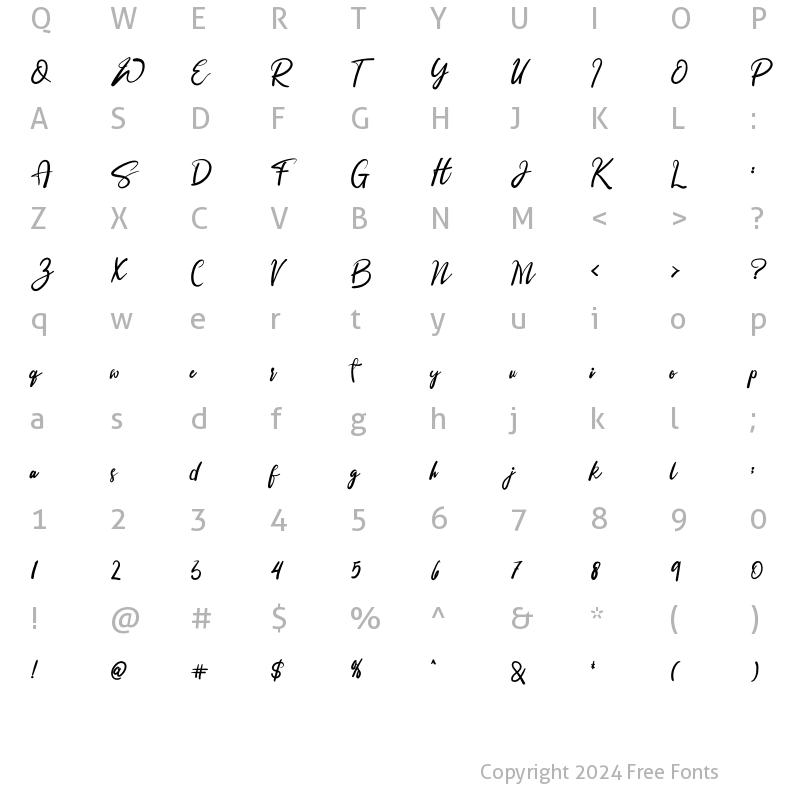 Character Map of Sannastasa Regular