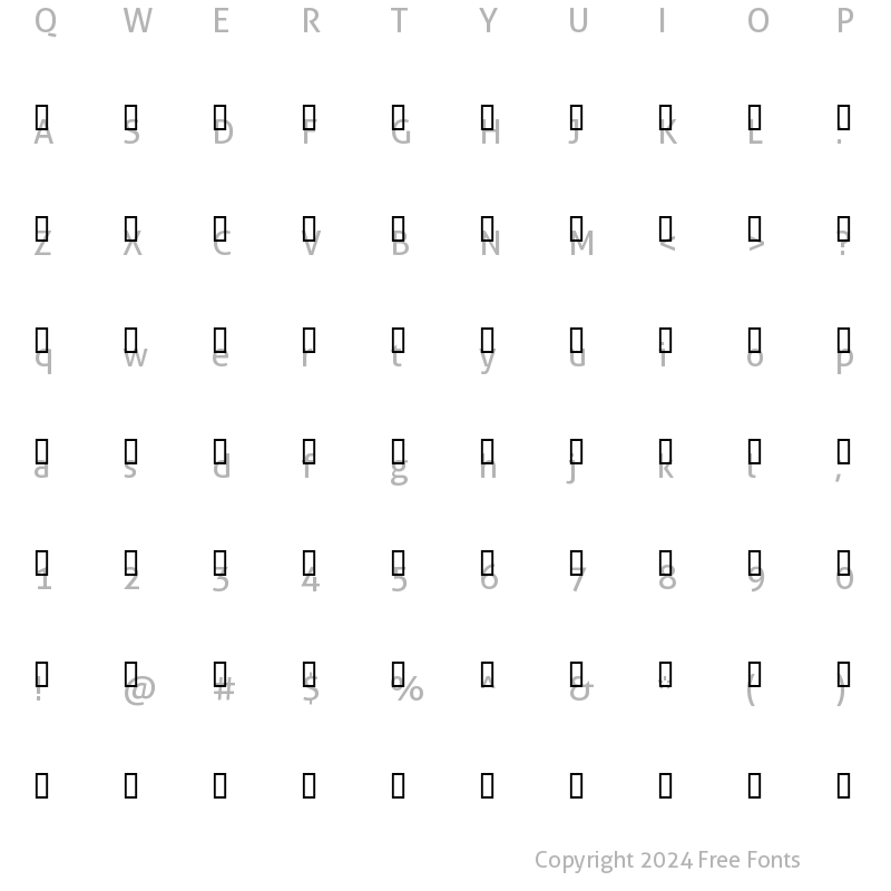 Character Map of SanRemo Regular