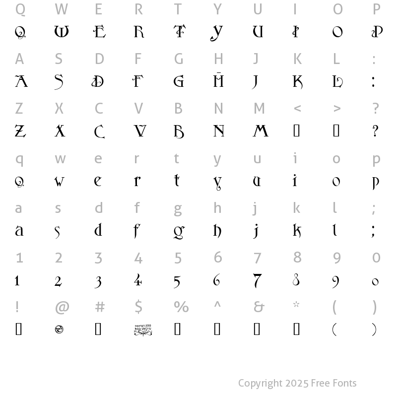 Character Map of Sans Logique Regular