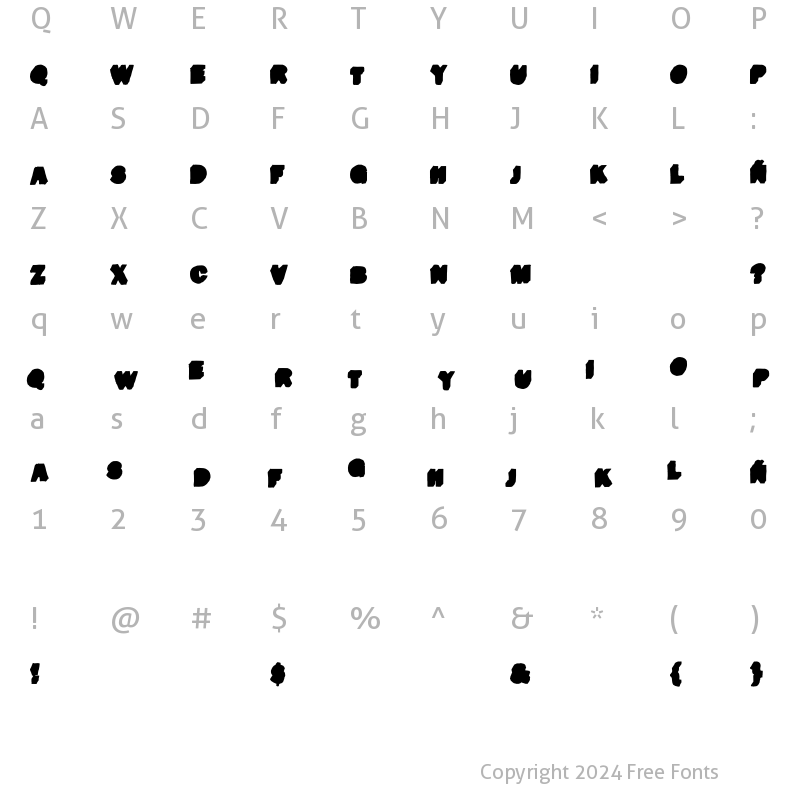 Character Map of SantoDomingo DeDulce Regular