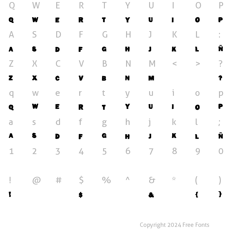 Character Map of SantoDomingo DeManteca Regular