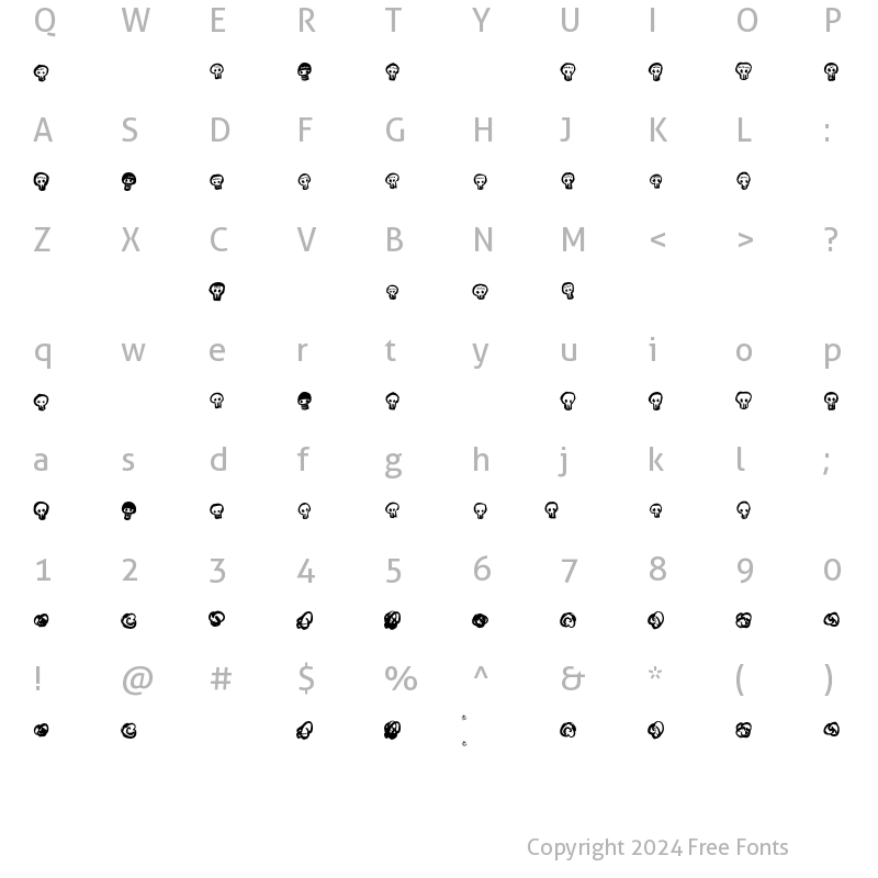 Character Map of SantoDomingo Patzcuaro Regular