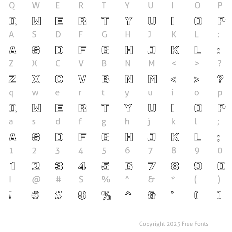 Character Map of SAORSUR SANS Regular