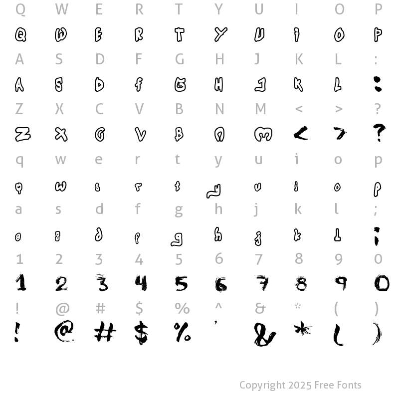 Character Map of Sapoetry Regular