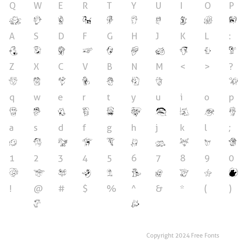 Character Map of Sappy Mugs Regular