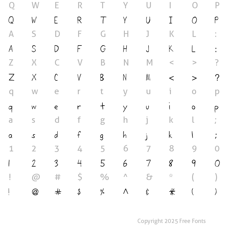 Character Map of Sargon ttnorm Regular