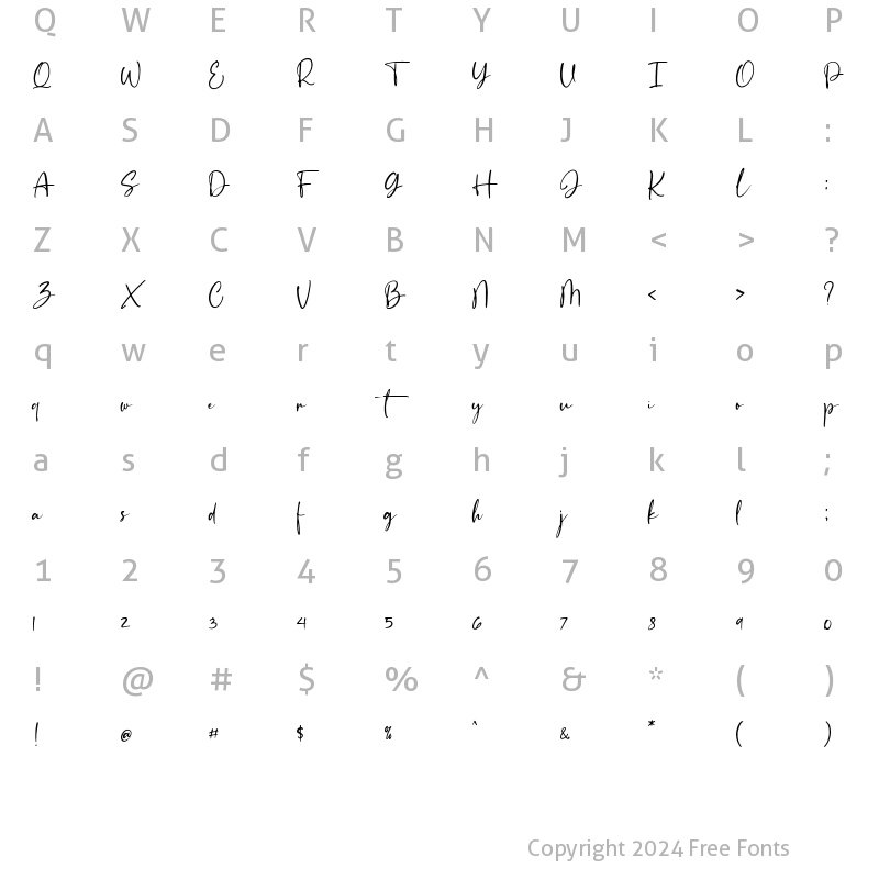 Character Map of Sattanic Regular