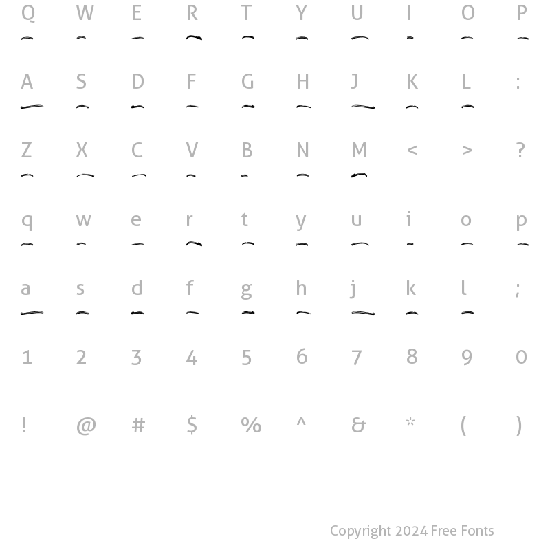 Character Map of Satturns swash Regular