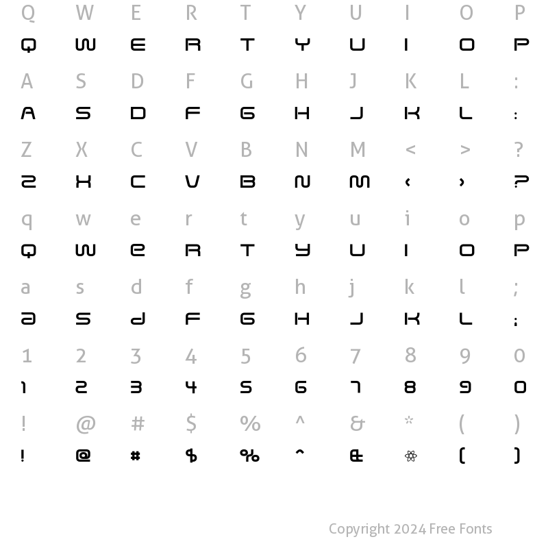 Character Map of SavedByZero Regular