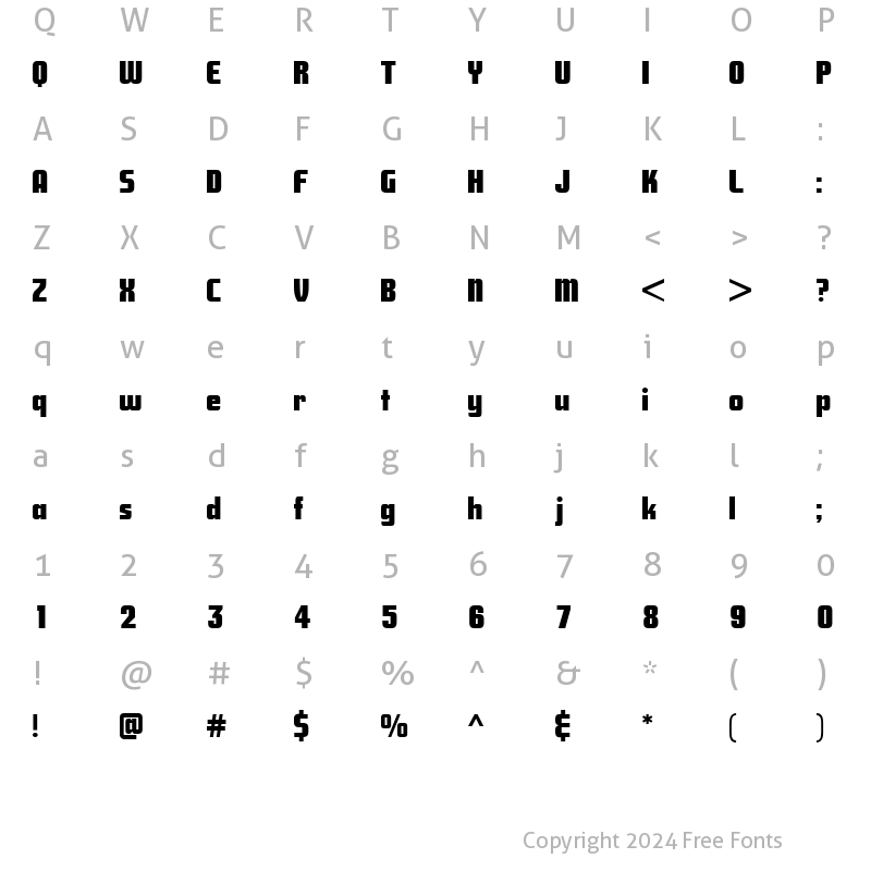 Character Map of SavingsBond Regular