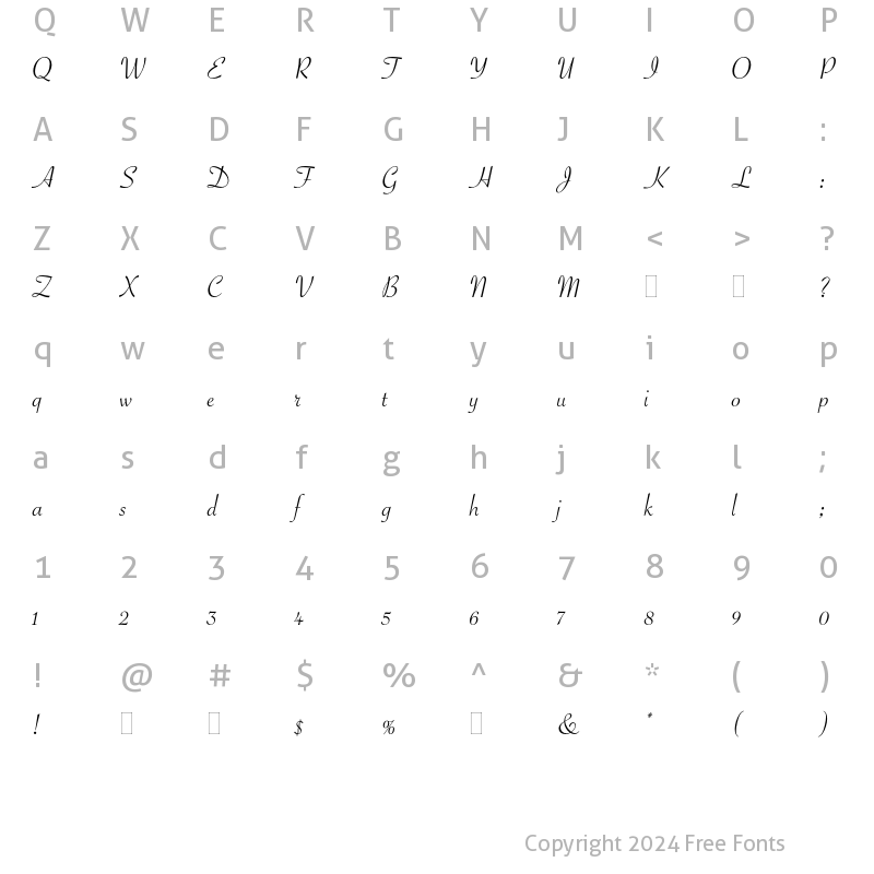 Character Map of Savoye Plain Regular