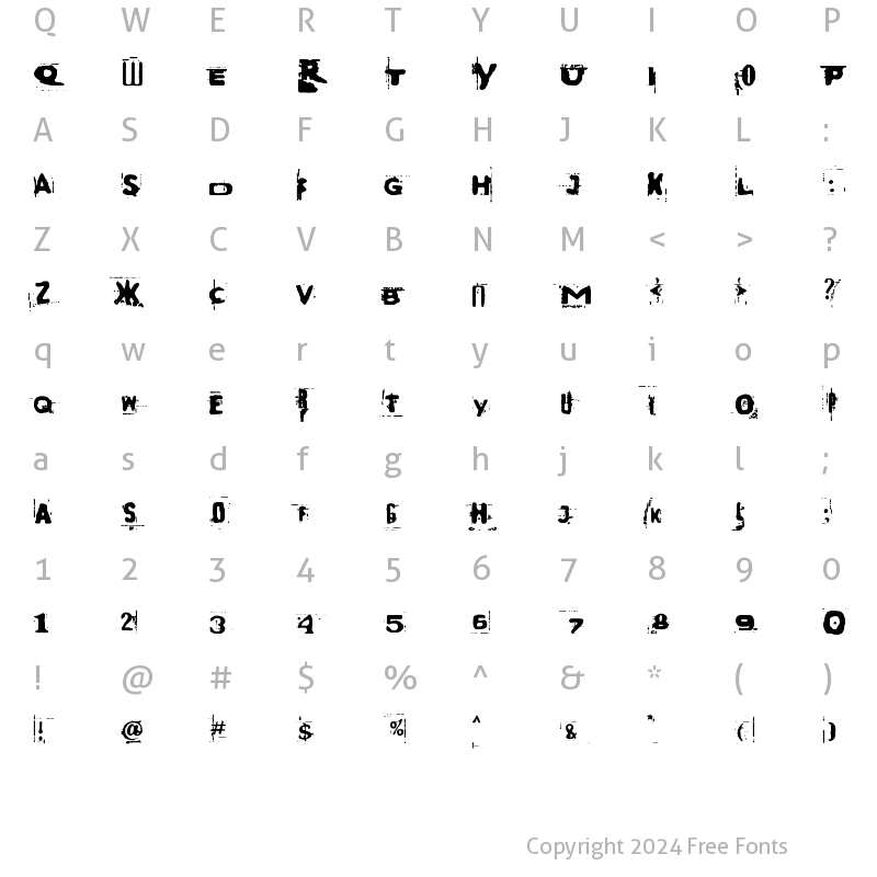 Character Map of s'AWesome Regular