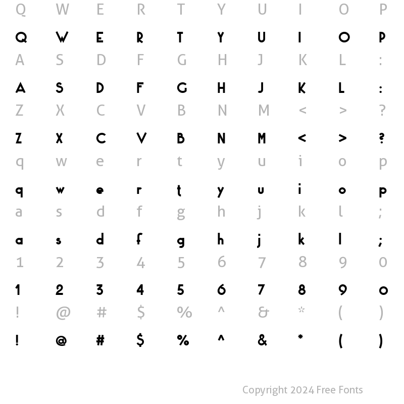 Character Map of Saxo Grammaticus Bold