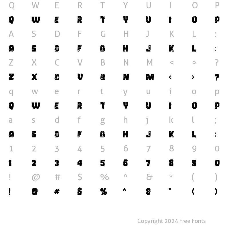 Character Map of Saya Satpol Regular