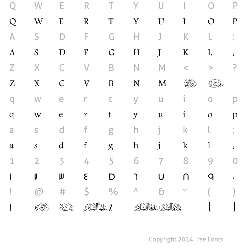 Character Map of SC_DUBAI REGULAR