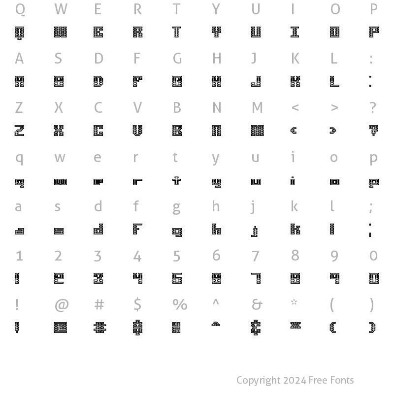 Character Map of Scalelines Maze BRK Normal