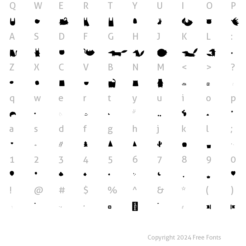 Character Map of Scandiebox Extras Fill