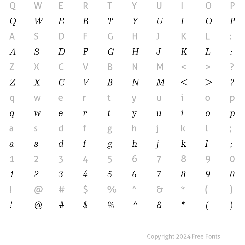 Character Map of Schadow-Antiqua BQ Regular