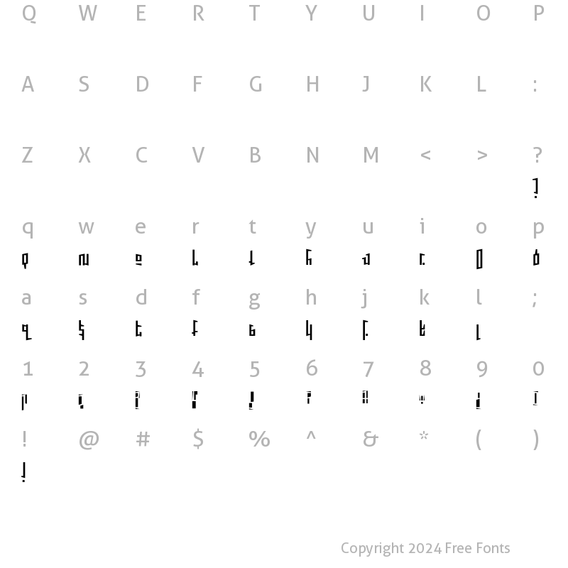 Character Map of Schirft Regular