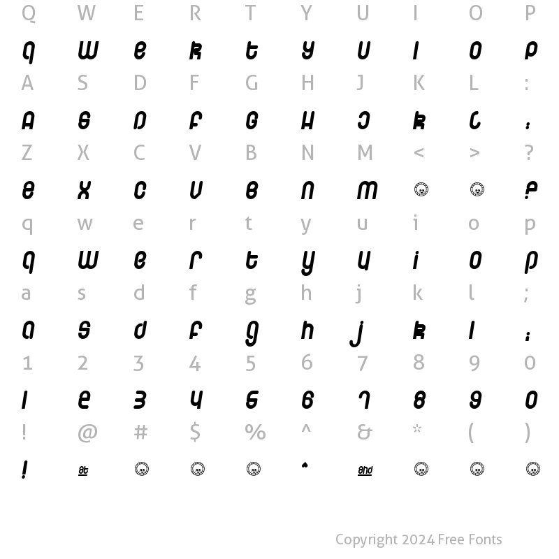 Character Map of Schmotto Plotto