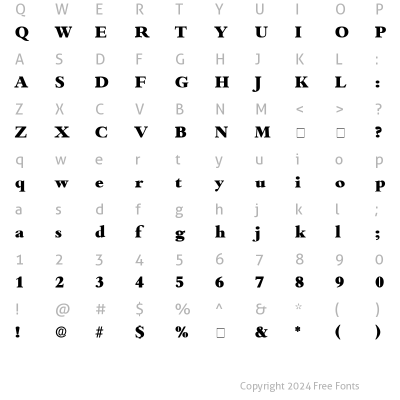 Character Map of Schole Display SSi Regular