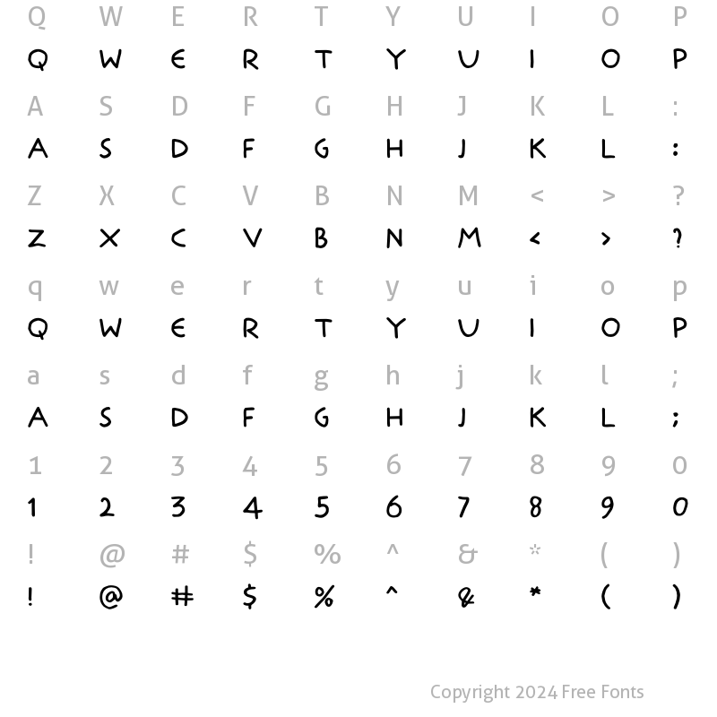 Character Map of School Stryke Regular