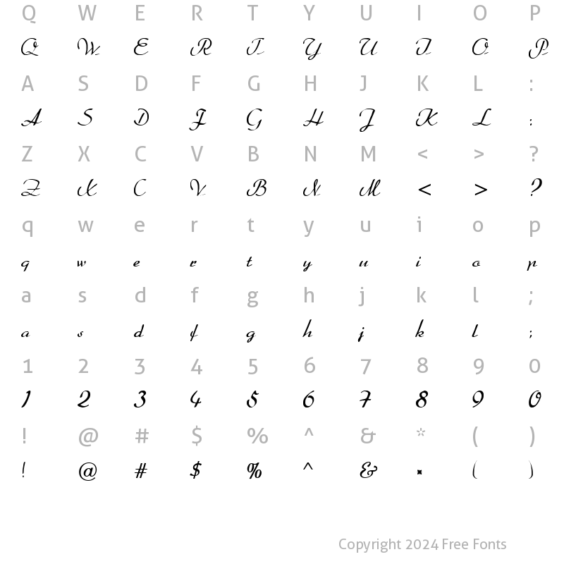 Character Map of Schulmeister Regular