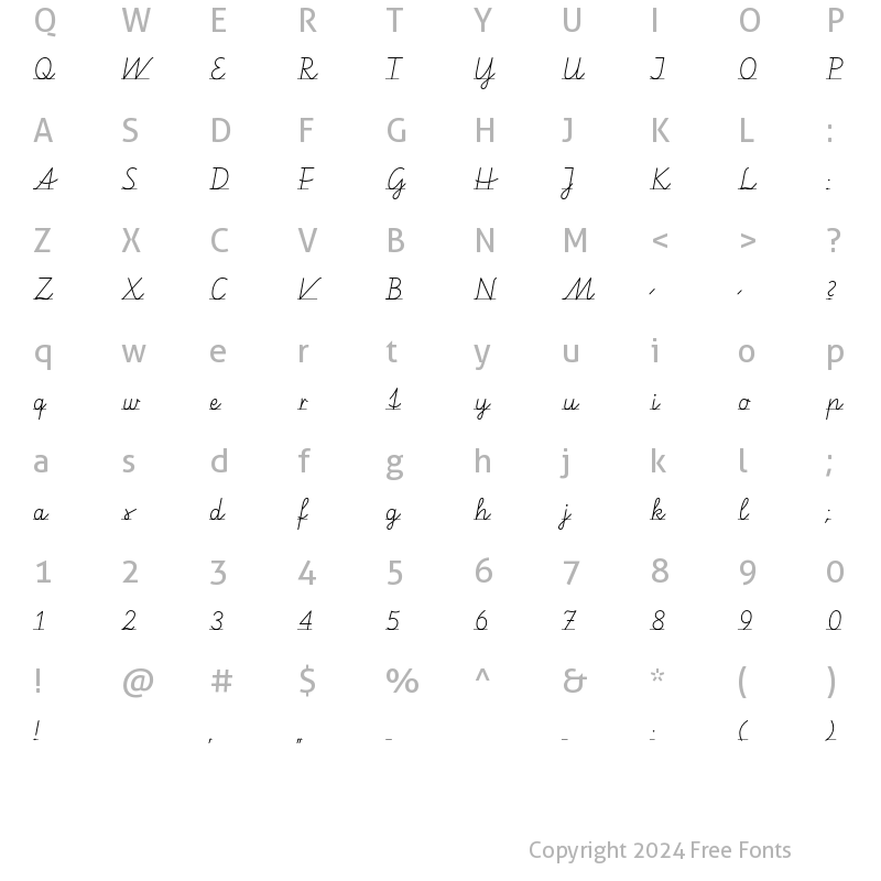 Character Map of SchulschriftA-L1 Regular