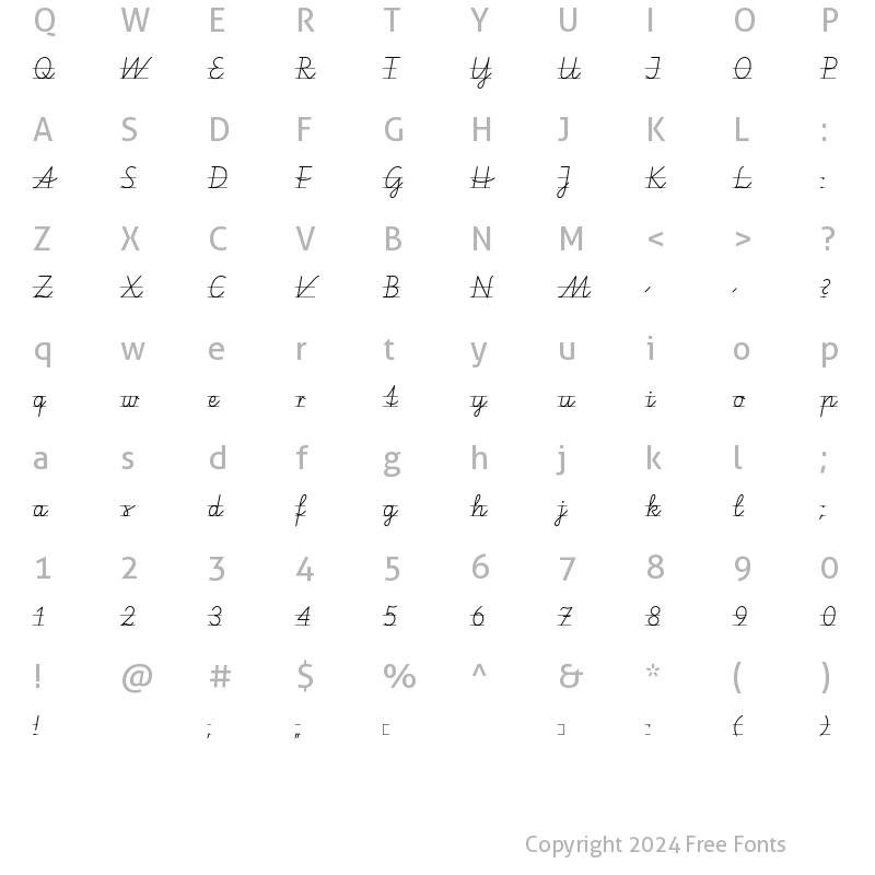 Character Map of SchulschriftA-L2 Regular