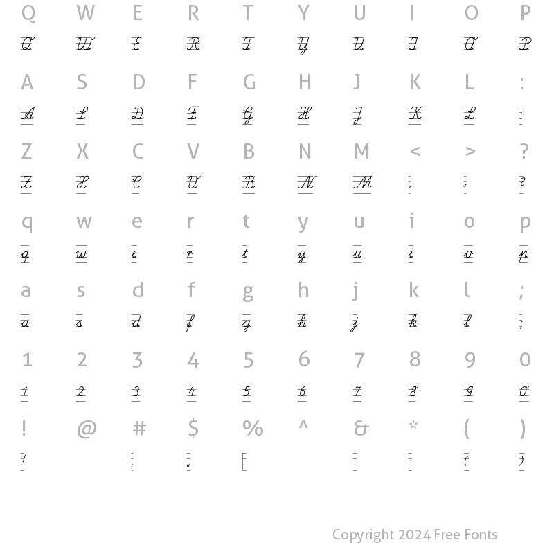 Character Map of SchulschriftB-L4 Regular