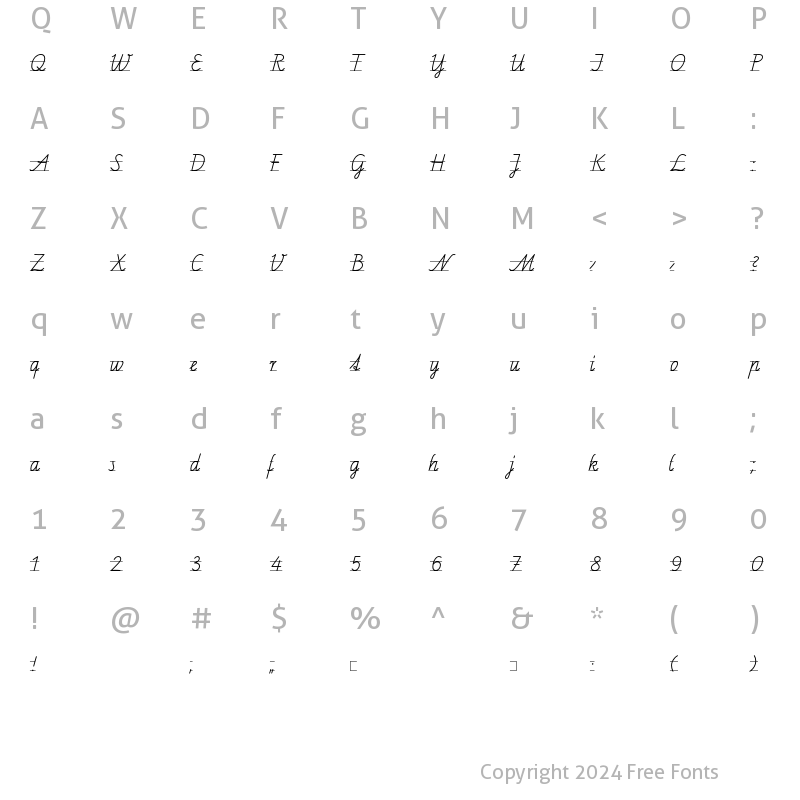 Character Map of SchulschriftC-L2 Regular