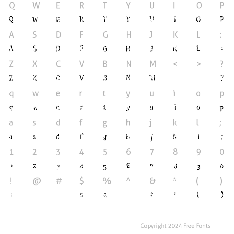 Character Map of SchwennelLilaLL Regular