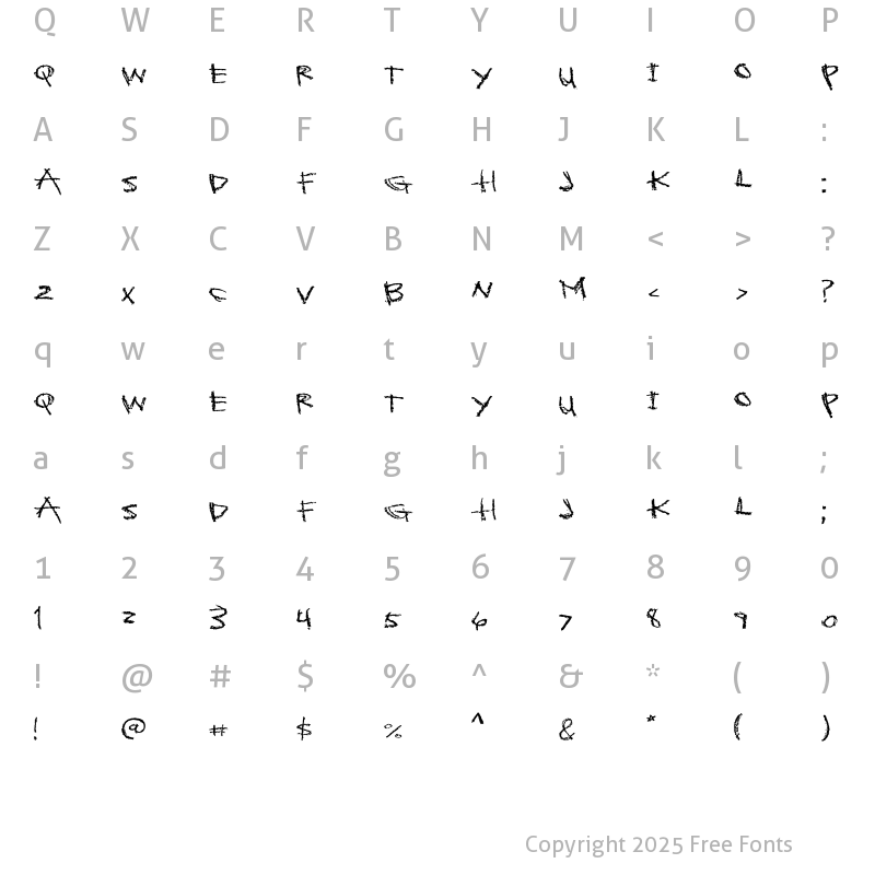 Character Map of Sckoolhouse Regular
