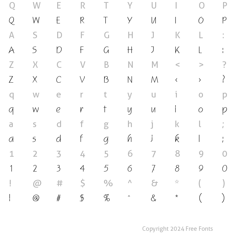 Character Map of Scogin Regular