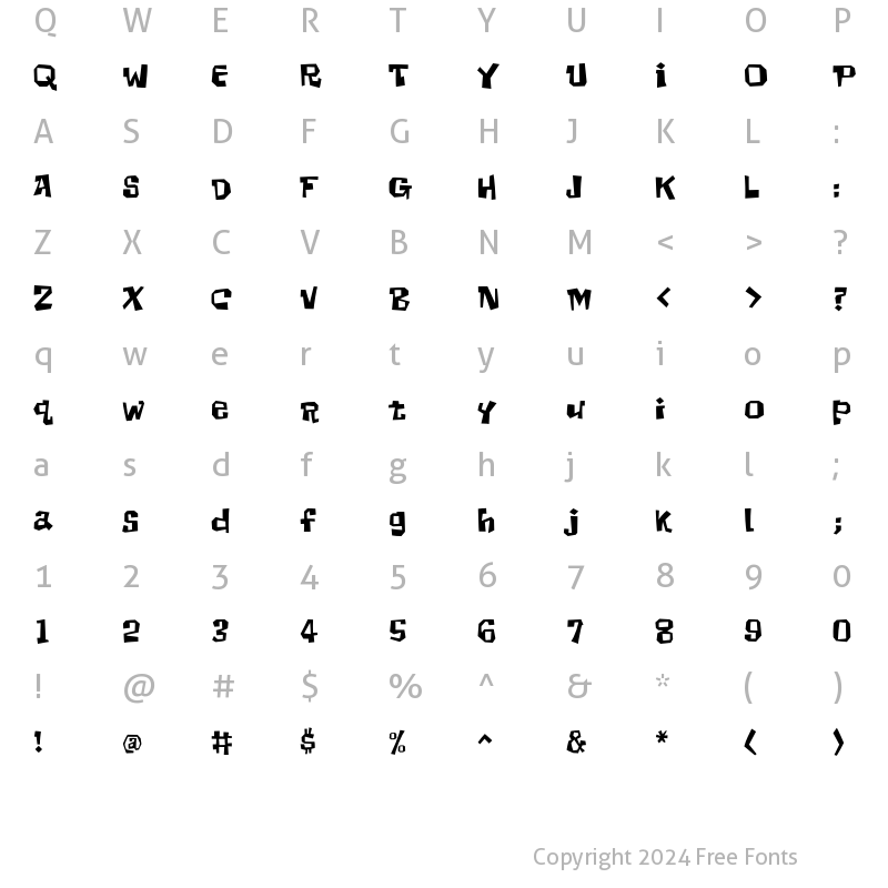 Character Map of Scooter Regular