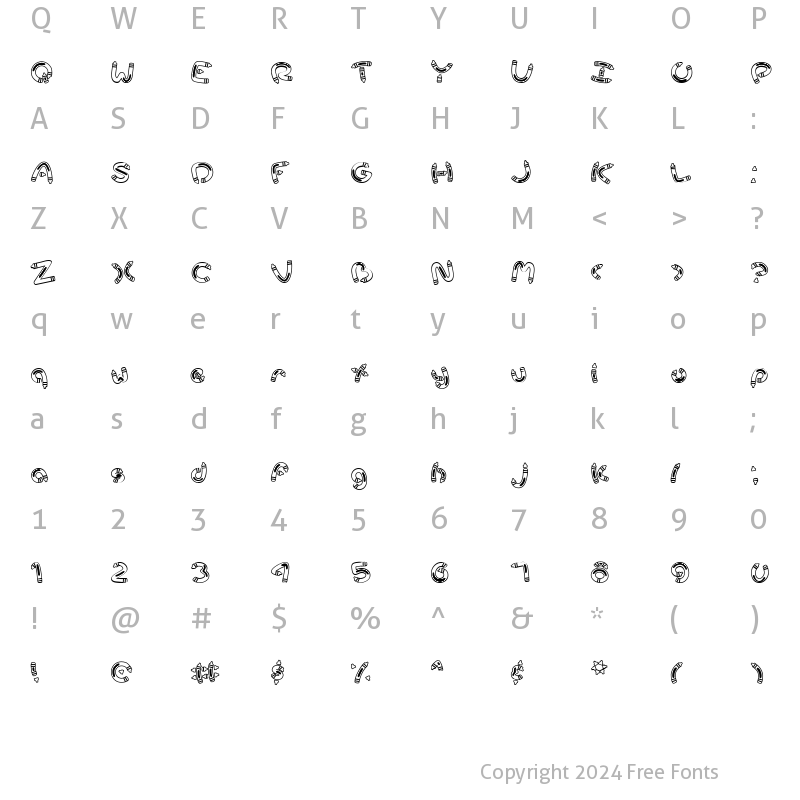 Character Map of Scrap Crayon Regular