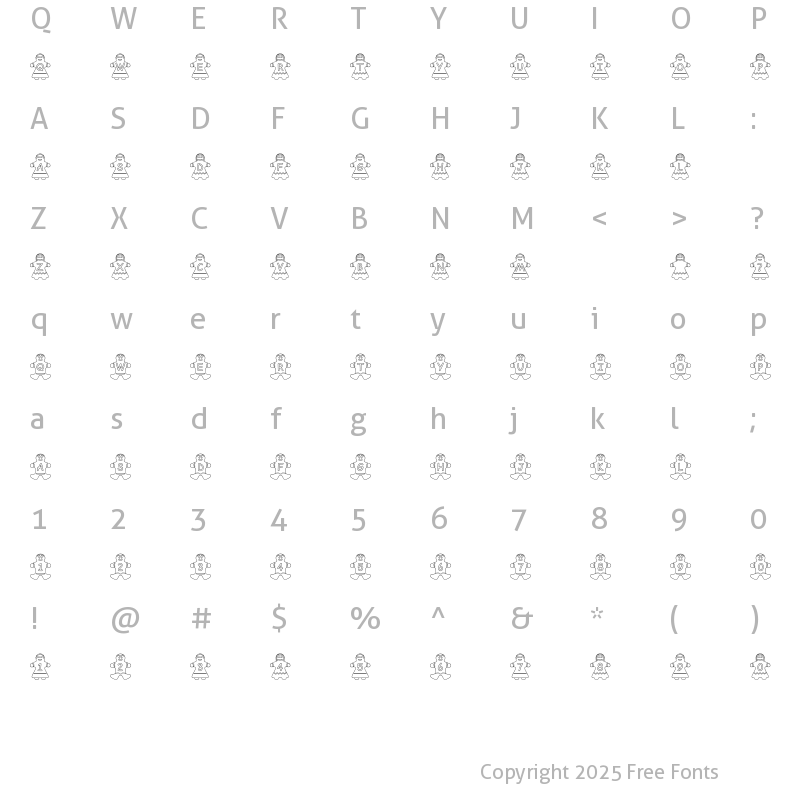 Character Map of Scrap Gingerbread Regular