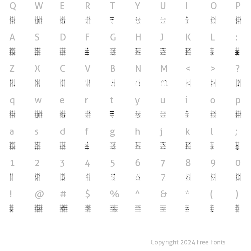 Character Map of Scrap Map Regular