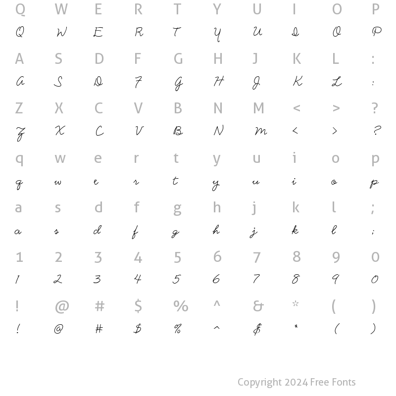 Character Map of Scrap Script Regular