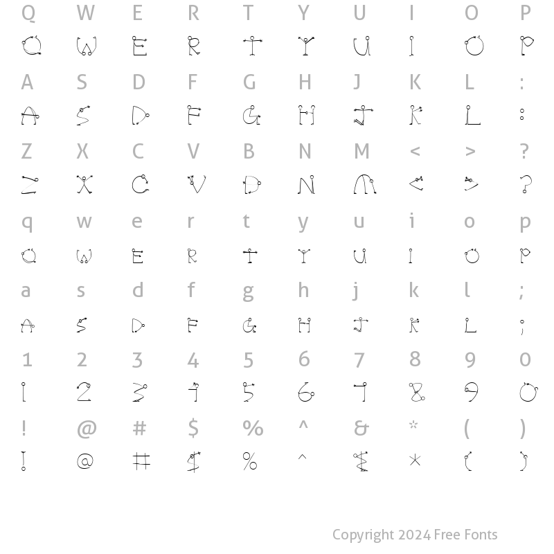 Character Map of Scrap Tumble Regular