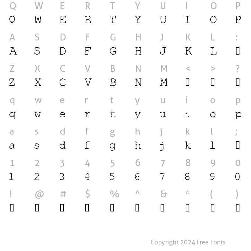 Character Map of Screenwriter's Nightmare Regular