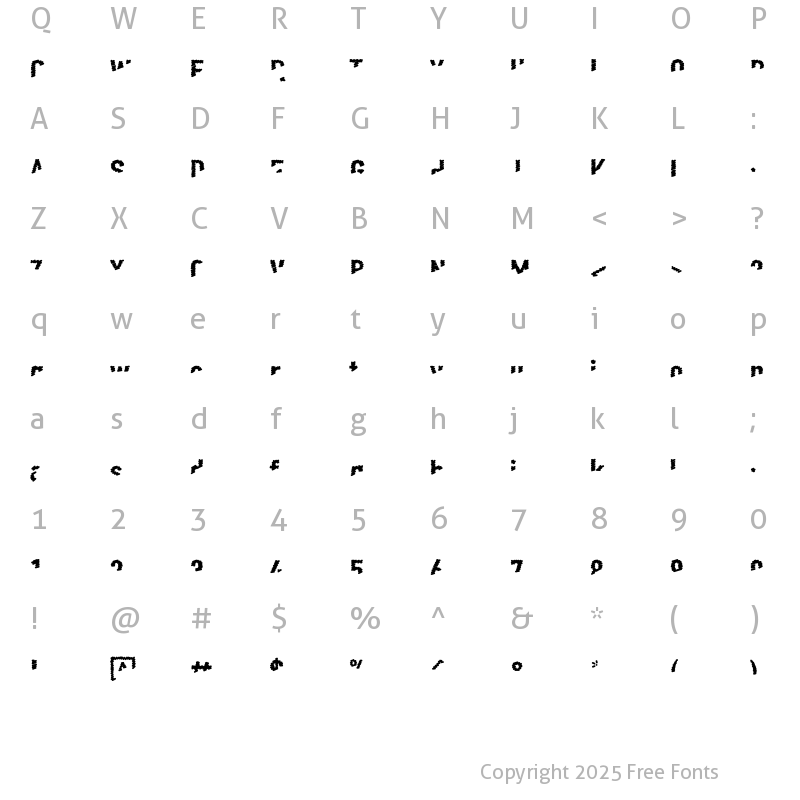 Character Map of Scribble LessOne Regular