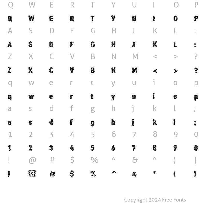 Character Map of Scribble Scrawl Bold