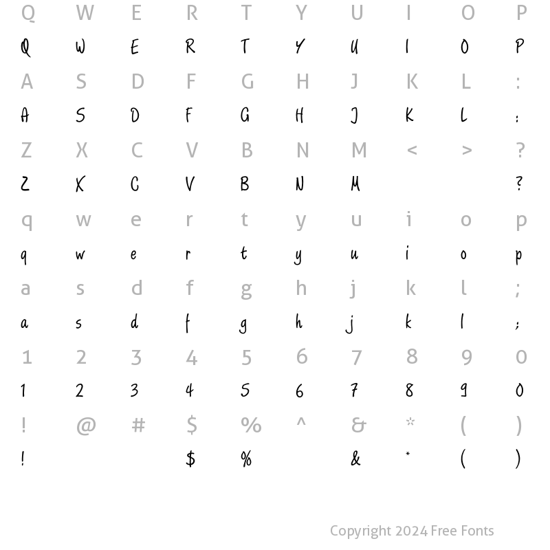 Character Map of ScriptureEF Regular