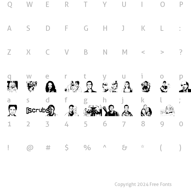 Character Map of scrubbed Regular