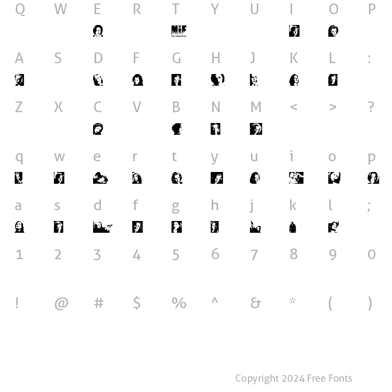 Character Map of Scully Regular