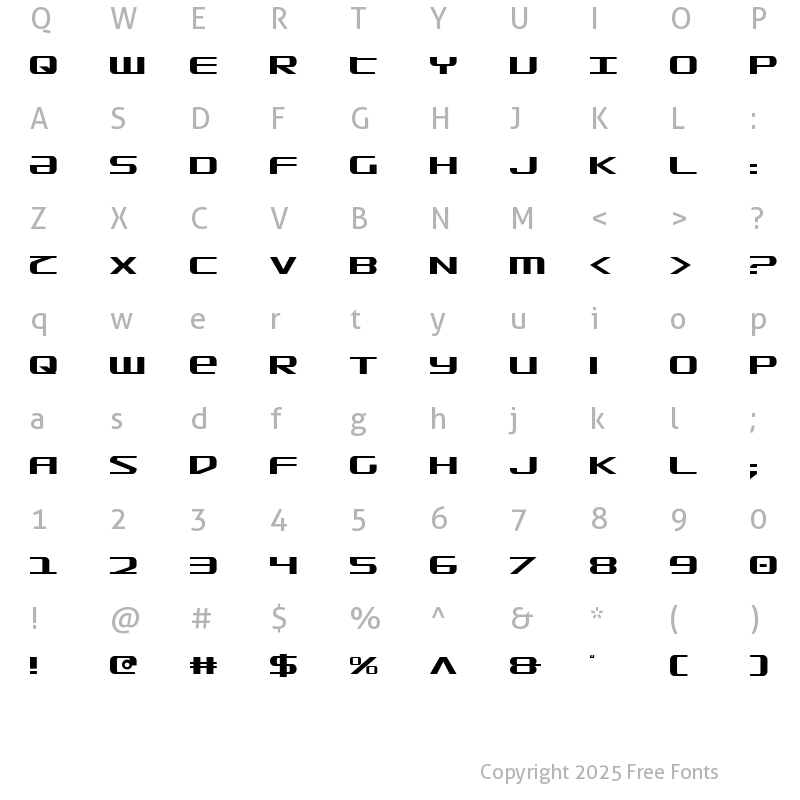 Character Map of SDF Regular