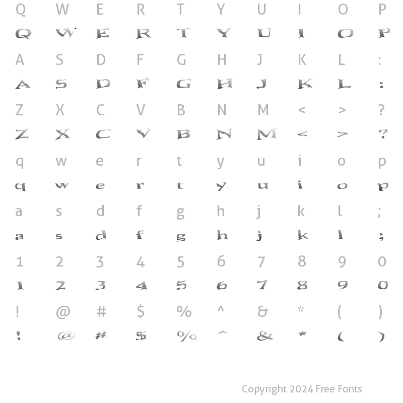 Character Map of Seawave Basic Regular