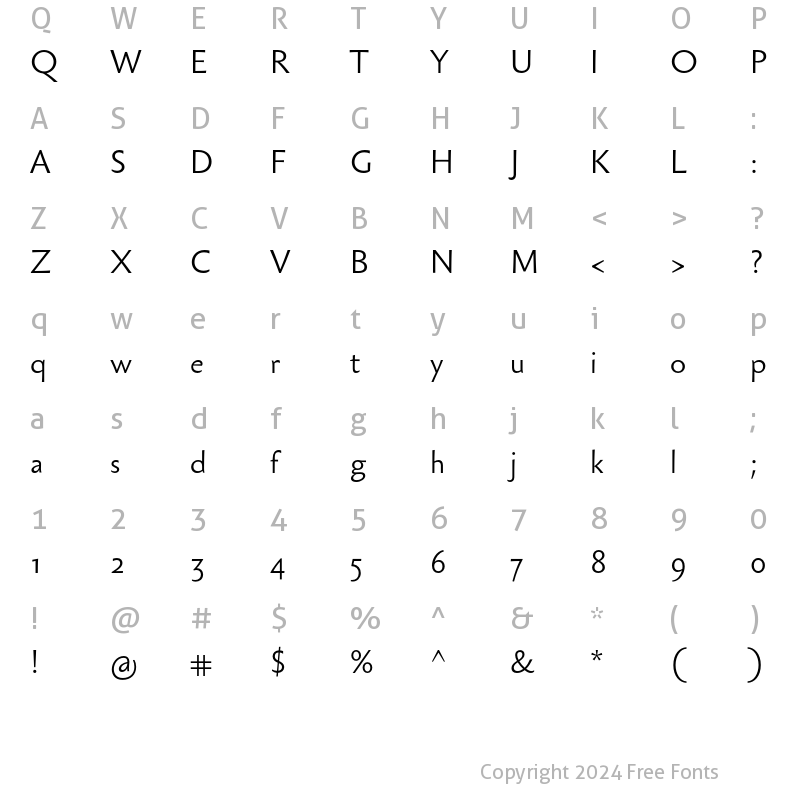 Character Map of Sebastian Light Light