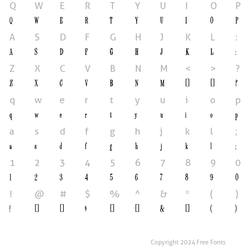 Character Map of SecretarialPool Regular